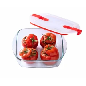 vente en ligne Meilleure vente ❤️ Boîte de Conservation en Verre Carrée 20 x 17 cm 1 L Cook & Heat Pyrex 🛒 7