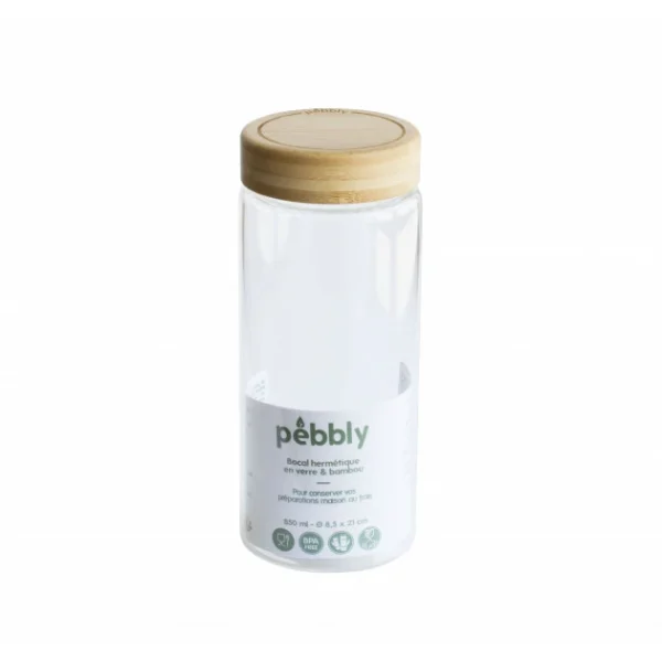 Meilleure affaire 🥰 Boîte de Conservation en Verre et Bambou Rond 850 ml Pebbly ⌛ magasins pour 1