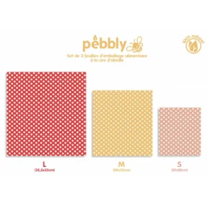 shopping pas cher Meilleure affaire 👏 Feuille Emballage Alimentaire Cire Abeille Pois (x3) Pebbly 🛒 7