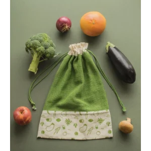 Acheter 😀 Sac à Légumes Coton Bio Vert 30 x 40 cm Pebbly 🥰 qualité supérieure 12