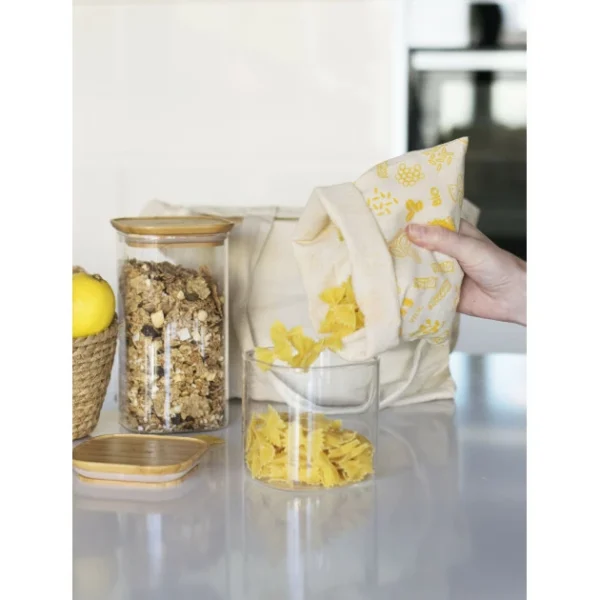 De gros ⌛ Sac à Vrac Coton Bio Jaune 20 x 25 cm Pebbly 🥰 grand choix 3