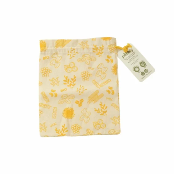 De gros ⌛ Sac à Vrac Coton Bio Jaune 20 x 25 cm Pebbly 🥰 grand choix 1